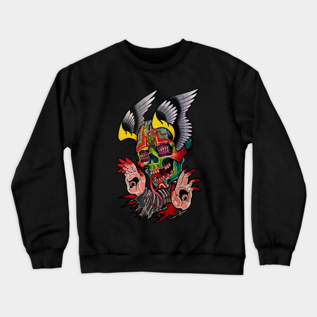 Tooth eye Crewneck Sweatshirt by TimPangburn